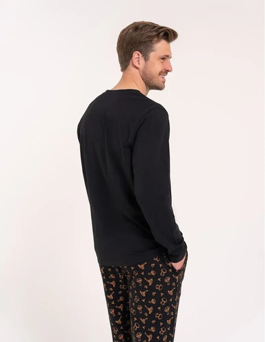 Pijamale bărbați Moraj PDM3000-003 gri cu mânecă scurtă și pantaloni scurți