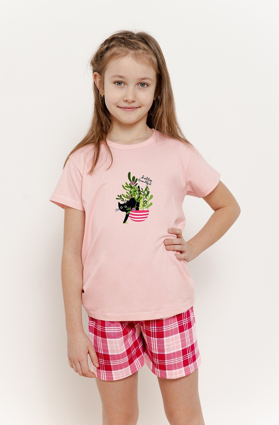 3386 Veronica Pijamale fete Taro - roz