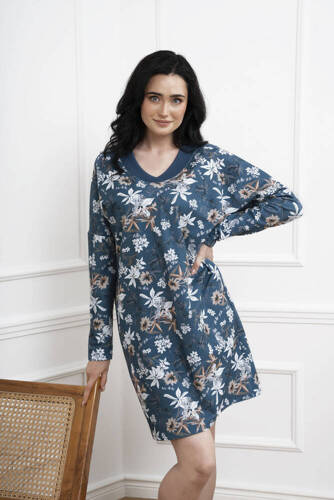 Nikjana tunică cu mânecă lungă pentru femei Italian Fashion - print