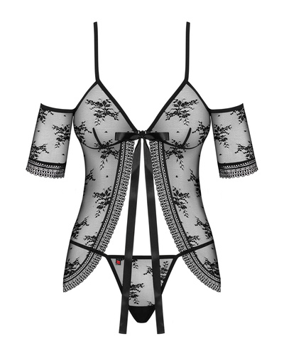 Babydoll Jennifairy Komplet Obsessive czarny