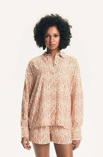 Pijama damă Henderson 43664 Denise – 100% Viscosă, mânecă lungă, șorturi, design original