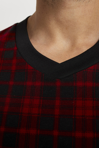 Elijah Pijama și pantaloni cu mânecă lungă pentru bărbați Italian Fashion - print/negru