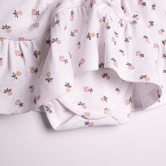Nicol 220159 body rochiță bebe fete bumbac floral cu volane