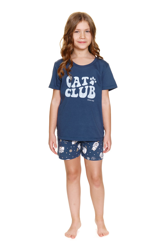 7205 "Cat club" Pijamale pentru copii unisex Doctor Nap - albastru intens