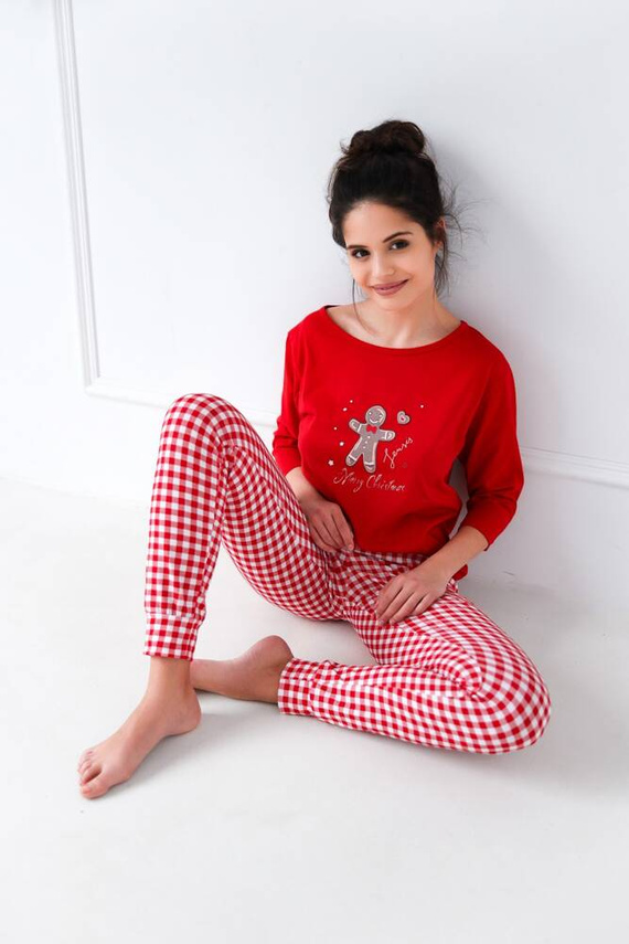 Sensis Christmas Cookie Pijama de damă - roșu