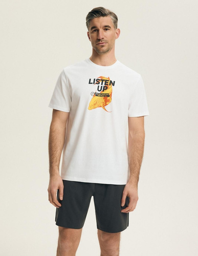 Pijama bărbați Henderson 44504 Bait bumbac alb set scurt confort