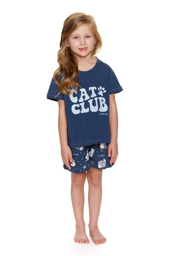 7205 "Cat club" Pijamale pentru copii unisex Doctor Nap - albastru intens