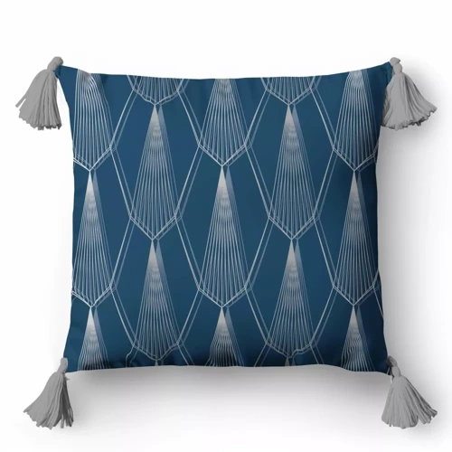 5399 B Feta de perna decorativa cu ornamente Panama 58 Detexpol albastru