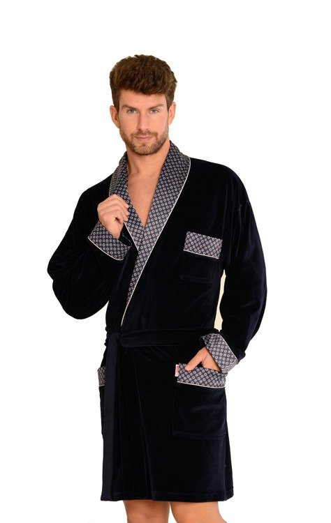 772 Bonjour halat de baie forex pentru bărbați - albastru marin