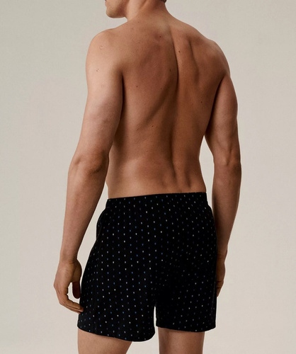 Boxeri bărbătești Atlantic 2MBX-081, bumbac, negri - croială lejeră, set de 2