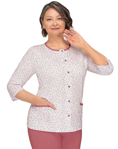 Pijamale Kasia II 266 Martel, visiniu - pijamale de dama din bumbac cu nasturi