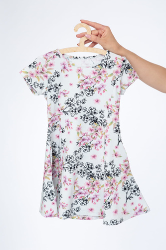 Rochie copii Córka Milk & Love cu flori deschise, evazată