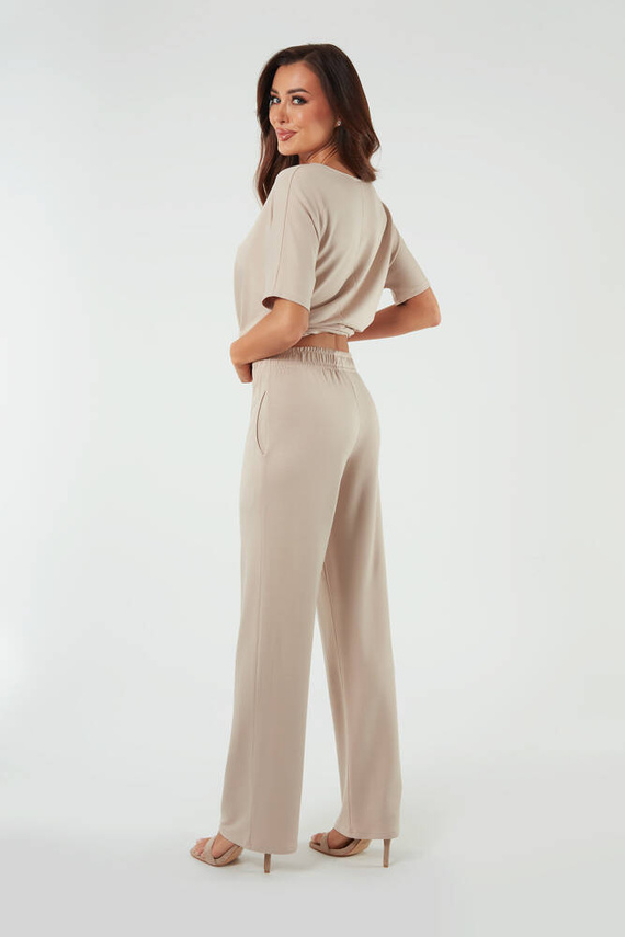 Soler Pantaloni lungi pentru femei Italian Fashion - bej