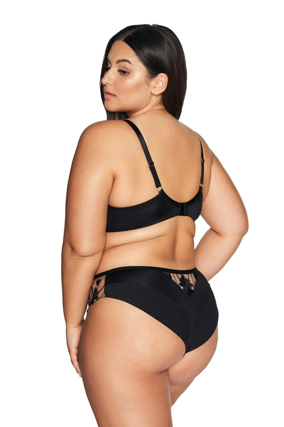 2117/B Chiloți cu bretele Ava pentru femei - negru