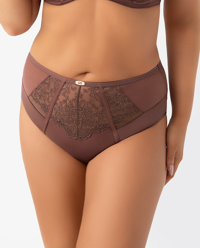 Chiloți F019 Frida Gorsenia, culoare ciocolatiu, cu broderie moale