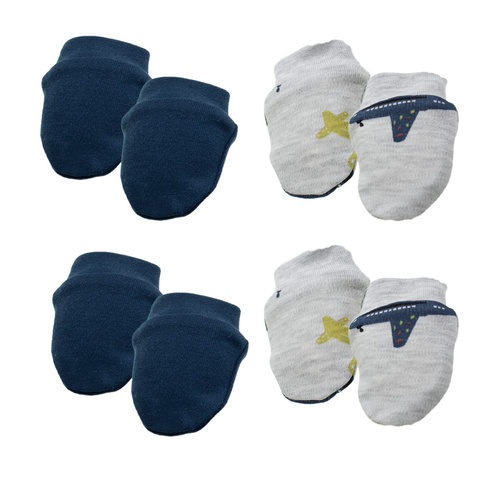 219083 Mănuși pentru bebeluși Willy Nicol pachet de 4 – bumbac, anti-zgârieturi,