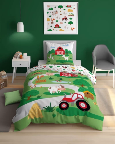 5407 A Farma Lenjerie de pat din bumbac care strălucește în întuneric Detexpol