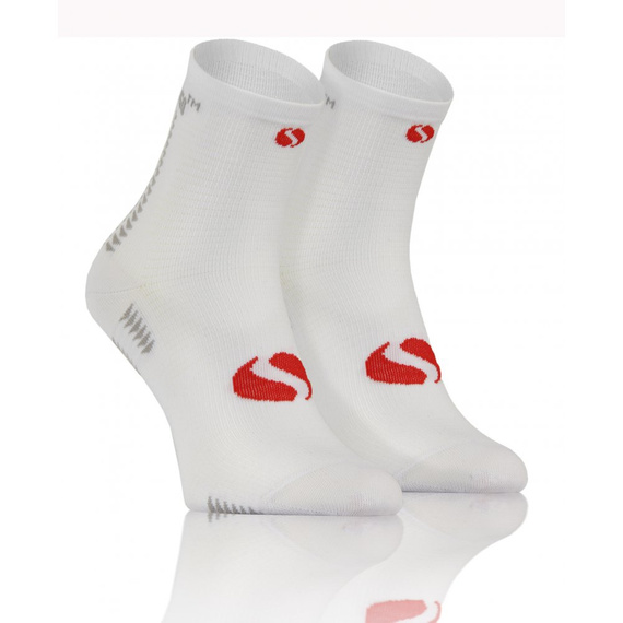 SKB01 Sport Socks Sosete sport universale Sesto Senso alb-rosu