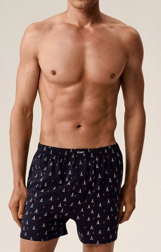 2GMB-010 Boxeri bărbătești Atlantic - Bumbac, Model de Crăciun, Set de 2