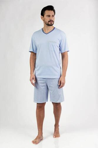 482 Pijama bărbătească Regina - albastru