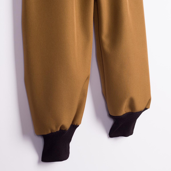 Nicol Pantaloni softshell copii 229053 polar talie înaltă cu manșete - olive