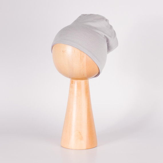 229110 Nicol Căciulă Merino 100% lână copii dublă - gri