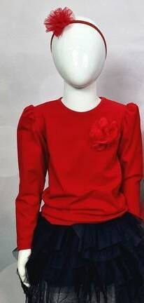 Bluza pentru copii Rossa II cu maneca lunga Bambarillo rosu