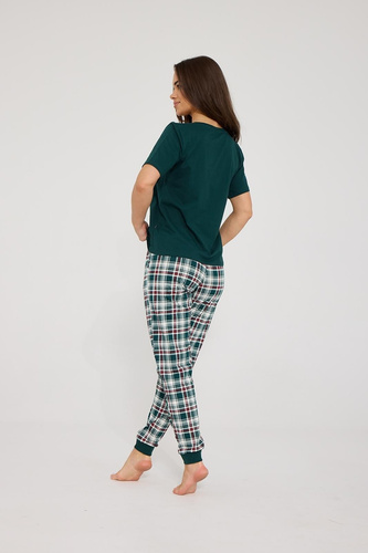 Pijamale damă Cornette 1105/497 Floris 2 roz, 100% bumbac, 3/4