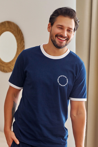 7218 Pijamale pentru bărbați Doctor Nap - bleumarin