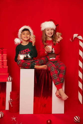 Pijama pentru copii Tess Italian Fashion - roșu/print