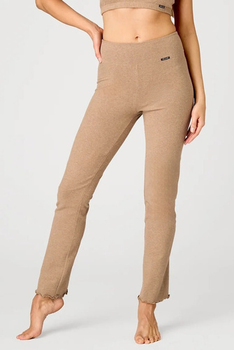KEY Hot Touch LHE 729 5 bej pantaloni damă călduroși, 95% bumbac, croială dreaptă