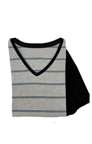 330/41 Pijamale bărbați cu mâneci scurte, pantaloni scurți Cornette, gri melange