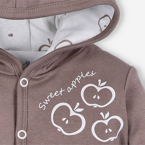 ABN-5308/CZE Happy Apples Geaca din bumbac organic Nini raspberry