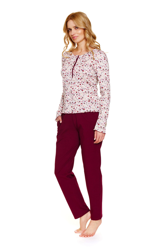 7307 Doctor Nap – Pijamale de damă plus mărimi cu fermoar | 95% bumbac, producție poloneză - flores
