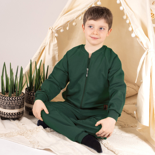 141295 Hanorac Nicol cu ​​fermoar - verde