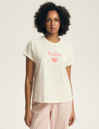 Pijama damă Henderson Darlan 43707 – bumbac, pantaloni lungi, imprimeu colorat