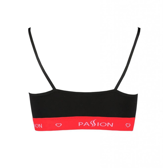 PS009 Top Biustonosz miękki Passion czarny/czerwony