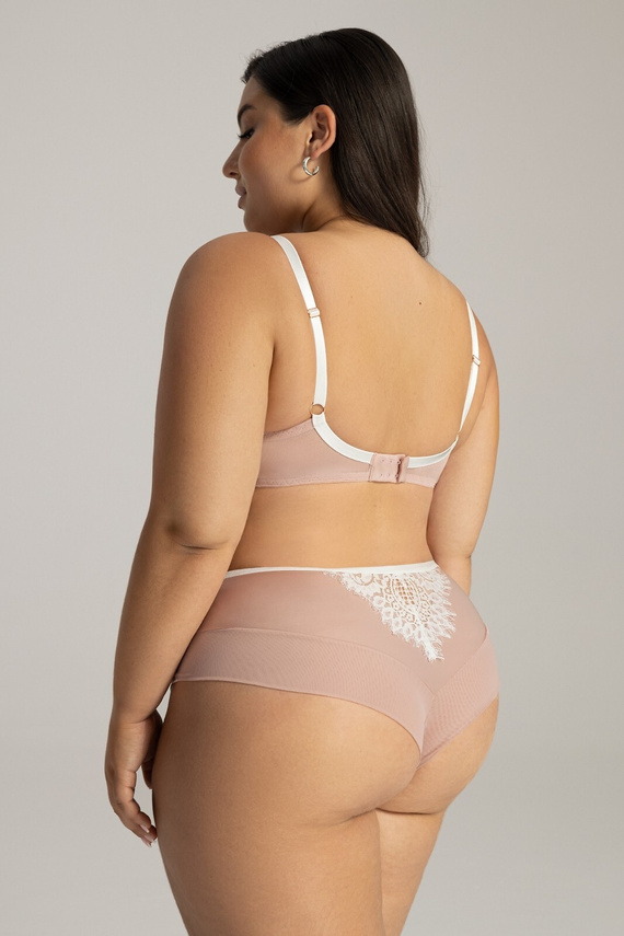 2152/B Ava chiloți brazilieni cremoase pentru femei, cu aspect de biscuit