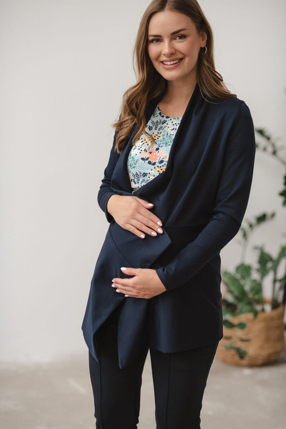 Cardigan de maternitate Mama Wrap Milk&Love, bleumarin