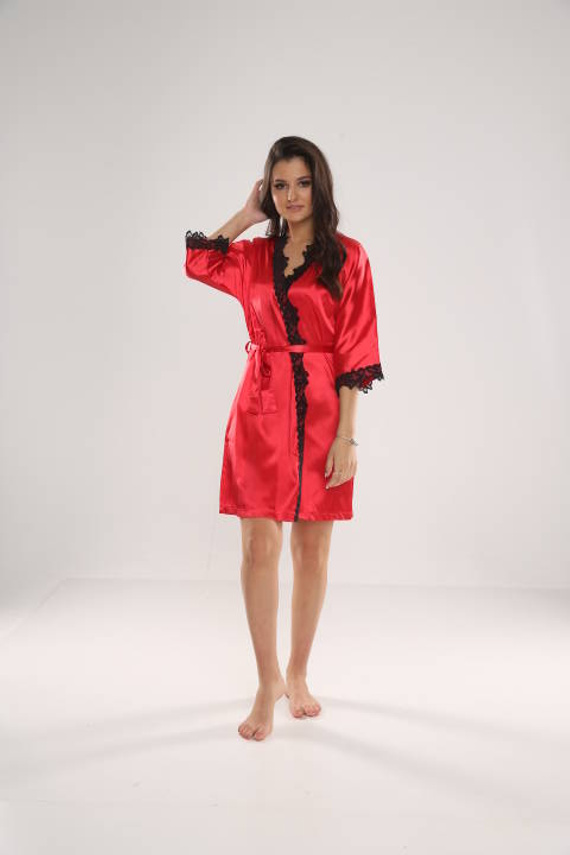 929 Kleoree Halat de baie pentru femei De Lafense - roșu