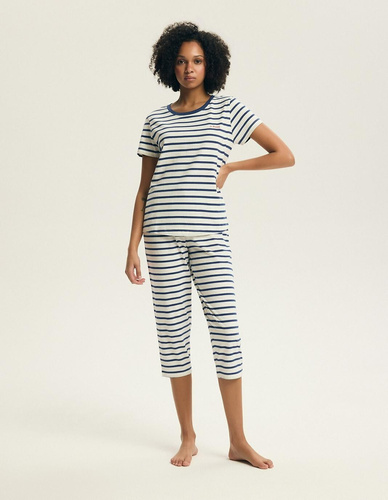 Pijama damă 45316 Eulana 100% bumbac 7/8