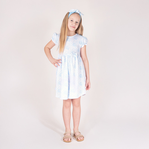 213167 Rochie cu maneca scurta "Nelly" Nicol - albastra