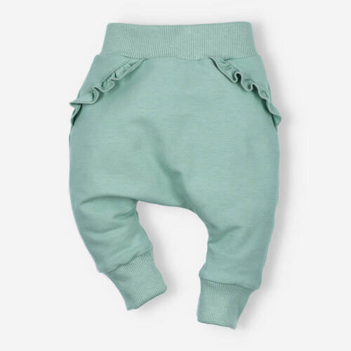 ABN-4518/ZIE Pantaloni de trening Nini din bumbac organic, verde