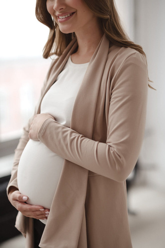 Cardigan de maternitate Mama Wrap Milk&Love bej