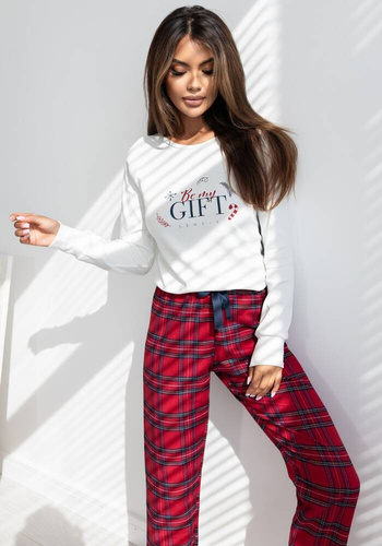 Pijama pentru femei Maribel Interlock Sensis - crem