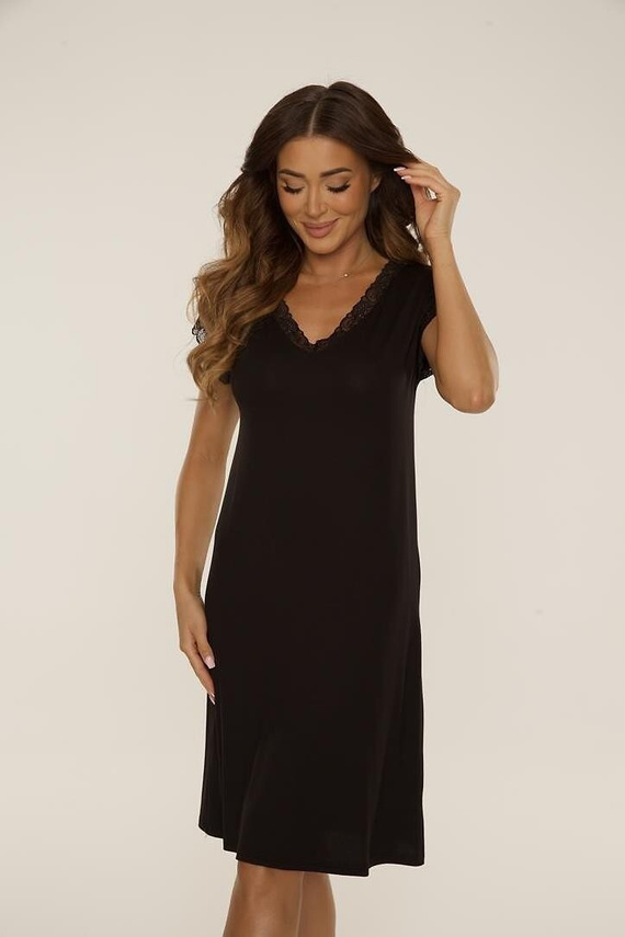 816 Cămașă de noapte Hazel De Lafense - negru