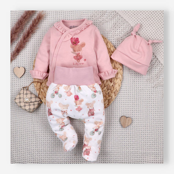 Body Nini Little Mouse 100% cotone biologico, prodotto in Polonia