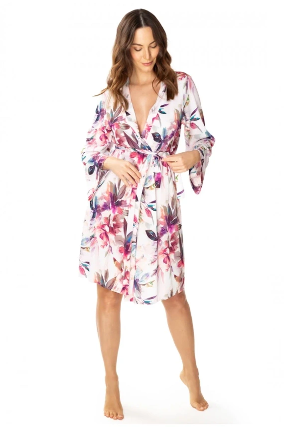 86663 Rochie Larisa neglij imprimeu floral pescăruș