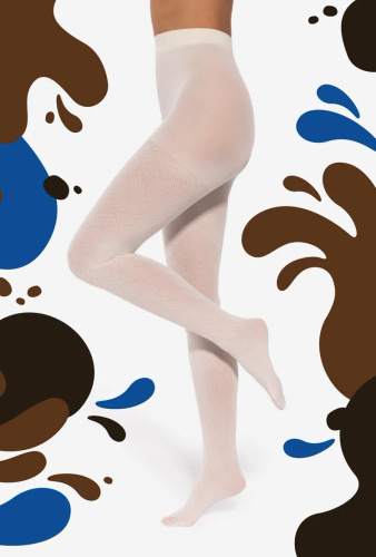 Wedel wz.02 Colanti dama 40 den Gatta - alb-choco