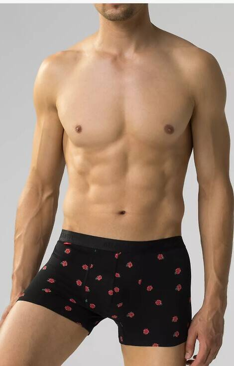 2GMH-026 Boxer bărbați Atlantic - negru - visiniu